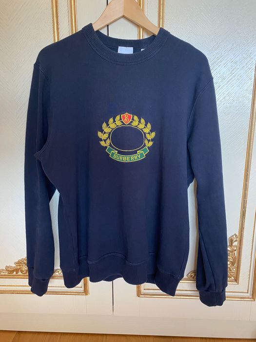 Burberry 100 памук с бродерия тъмно синя размер М или Л