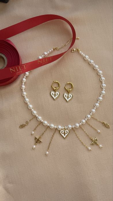 Колье в этно-стиле. Набор серьги