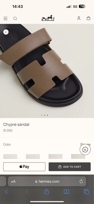 Hermes Chypre sandal Чехли