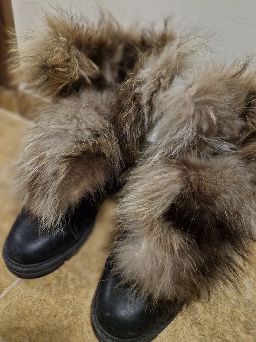 Дамски боти от естествена кожа с косъм