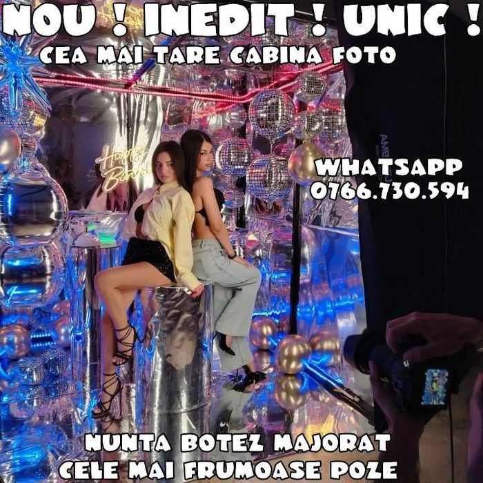 Cabina foto evenimente Cabina oglinda Photo Box nunta, botez, majorat