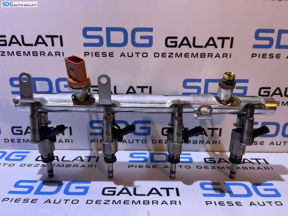 Rampa Presiune cu Injectoare si Senzor Presiune Combustibil Volkswagen EOS 2.0 TFSI CAWB CCTA CBFA CCZA CCZB 2009 - 2011 Cod 06J133317M 06H906036G 06J906051D [B0010]