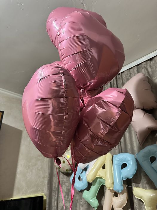 Шары розовые сегодня получила