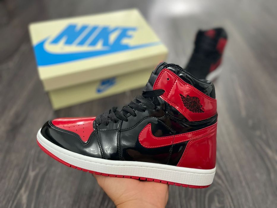 Jordan 1 RETRO HIGH patent bred produs NOU premium