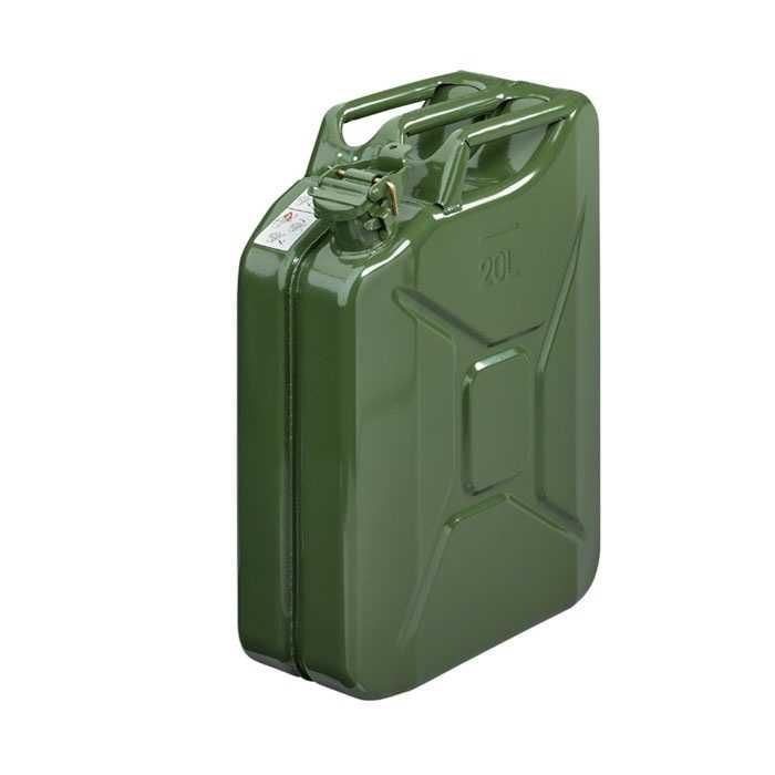 Метална туба за гориво - 20L, зелен цвята