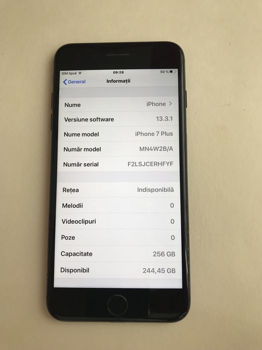 Iphon 7 plus . Baterie 100% . 256gb