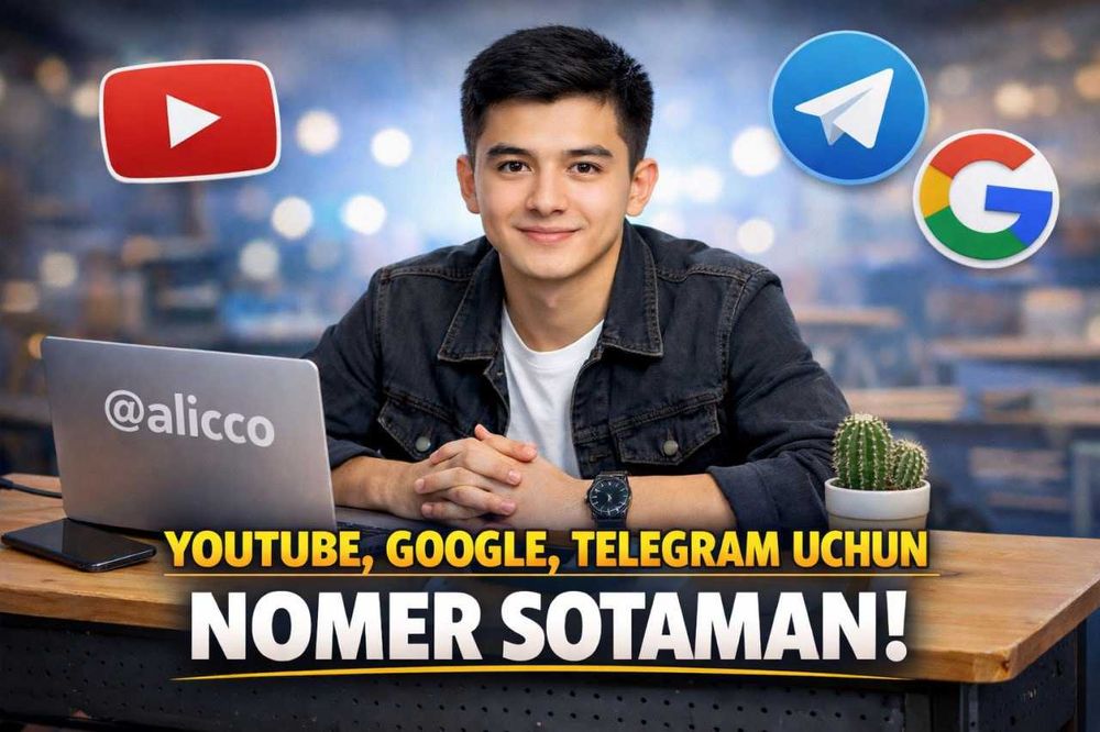 YOUTUBE KANALNI nomer bilan tasdiqlash