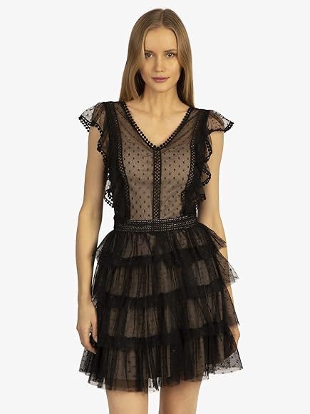 Уникална рокля дантела тюл