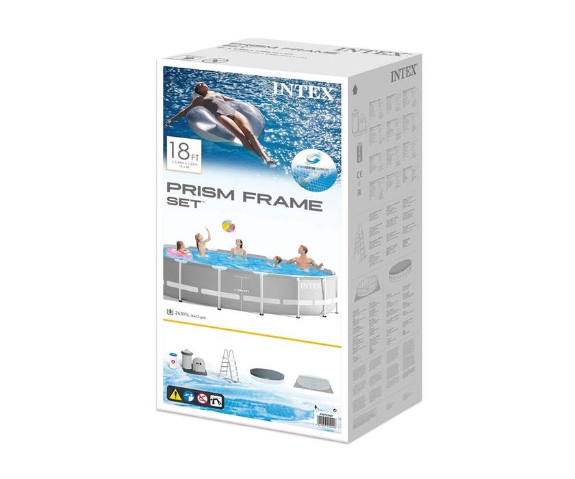 Сглобяем басейн INTEX Prism Frame с филтърна помпа, 549 x 122 см.