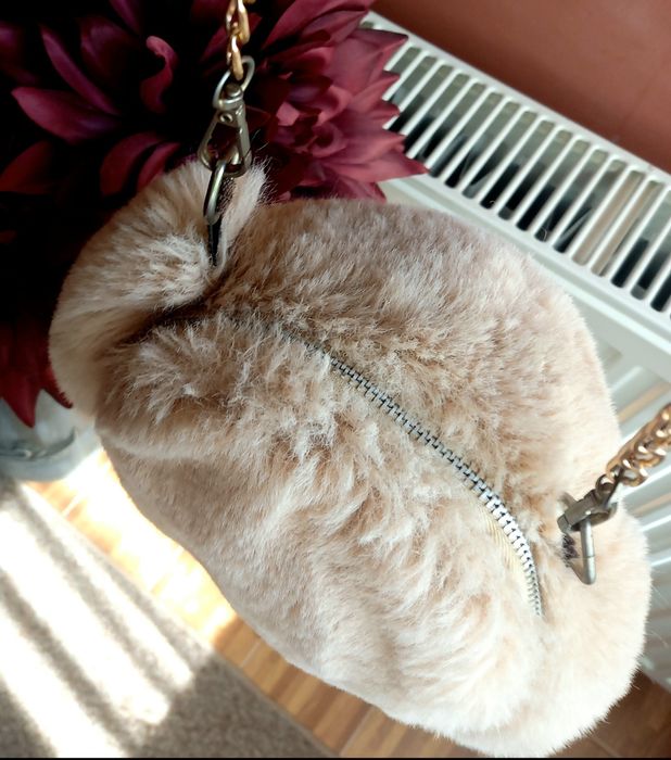 Poșetă iepuraș pufos gentuta de umăr tote bag