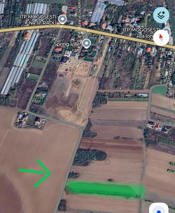Teren de vânzare 2656Mp, com. Adunații Copaceni (zona Varlaam), 25 km de Bucuresti