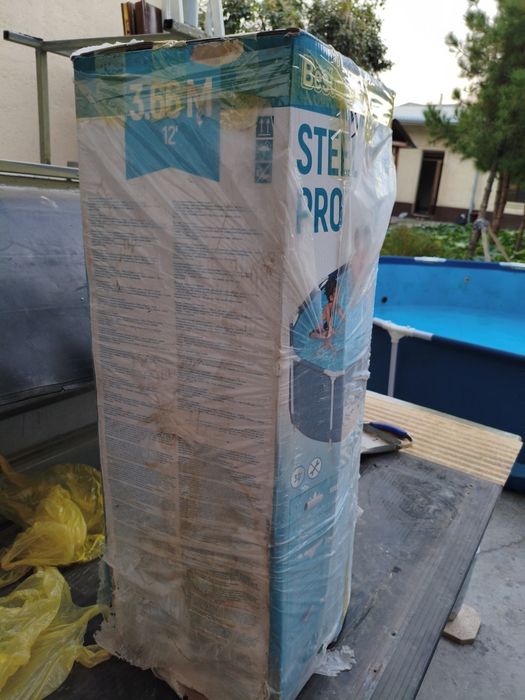 Срочно! Каркасный бассейн Bestway Steel Pro 3.66 х 0.76 м (б/у)