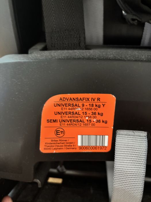 Britax Romer Advansa Fix IV, 9-36 kg, stare f bună
