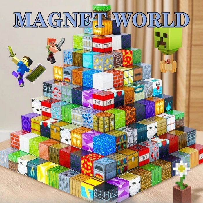 Комплект Магнитни кубчета Майнкрафт Minecraft Magnetic Blocks