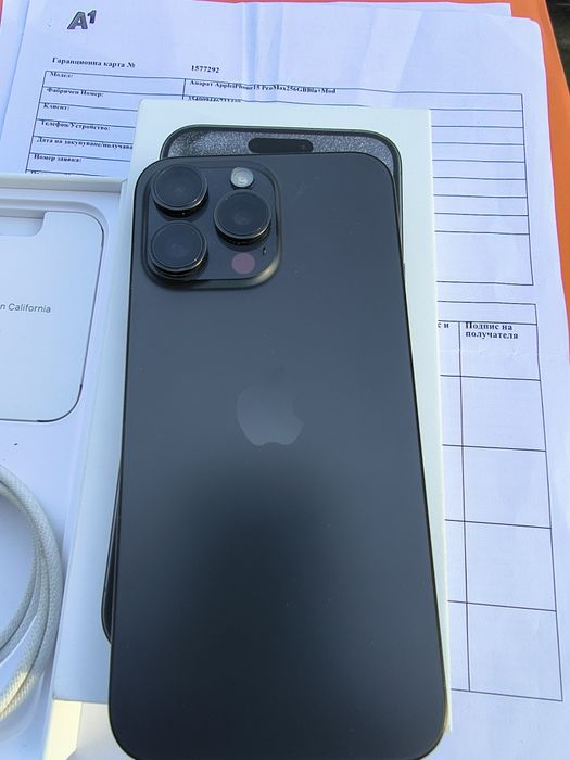iPhone 15 Pro Max, 256 GB, Black Titanium - Като нов