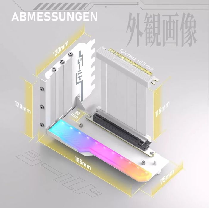 NOU ‼️ Suport Vertical GPU white cu RGB nou la cutie !