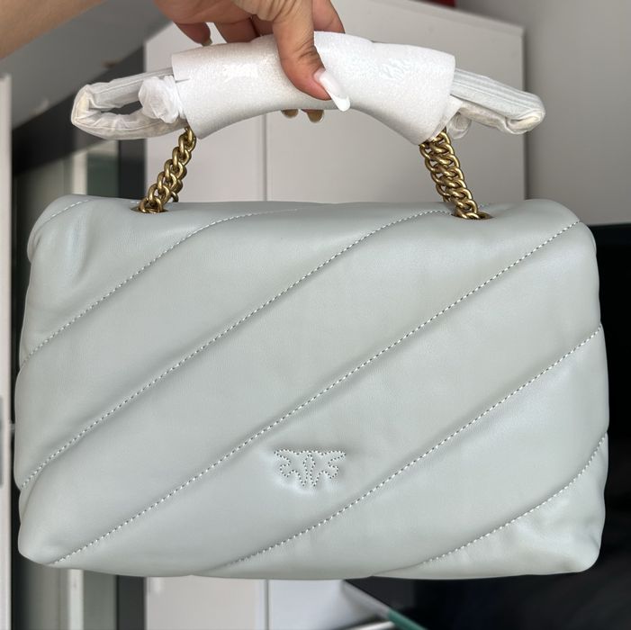 Pinko love classic puff grey shoulder