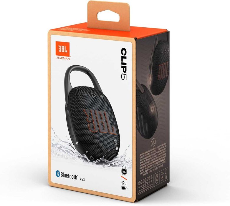 JBL Speaker Bluetooth Clip 5, Черна
