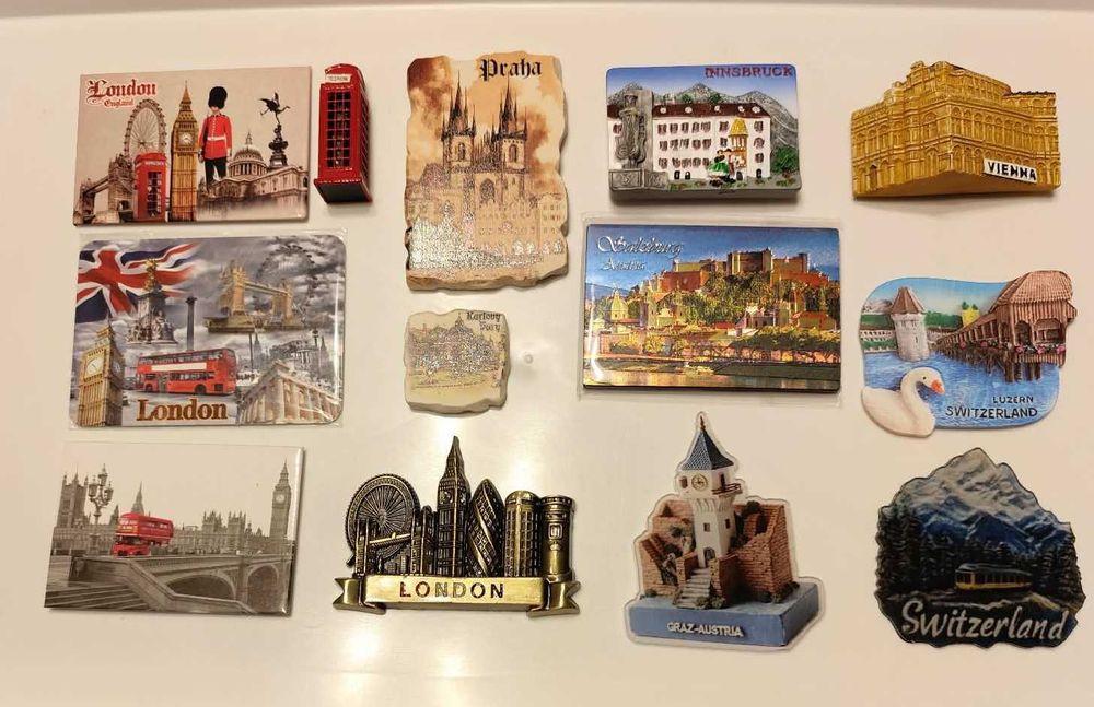 Магнити за хладилник от Европа, Азия, Африка и Южна Америка