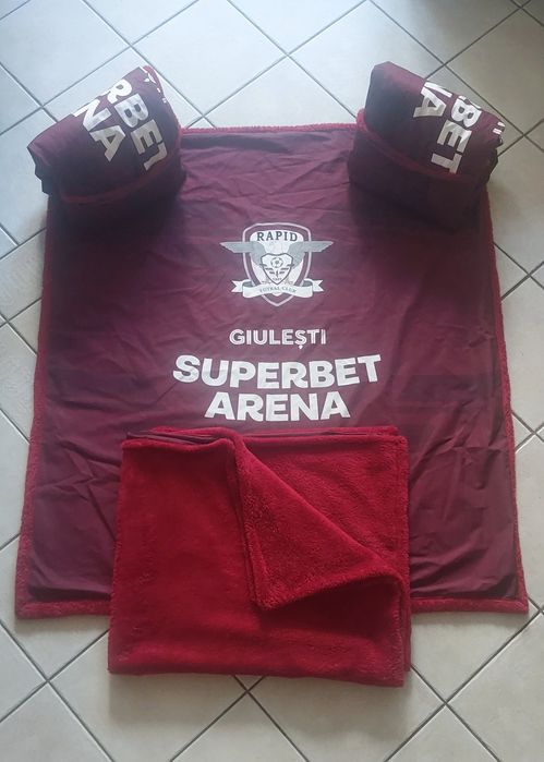 Pături fleece Rapid și tricou CfrCluj