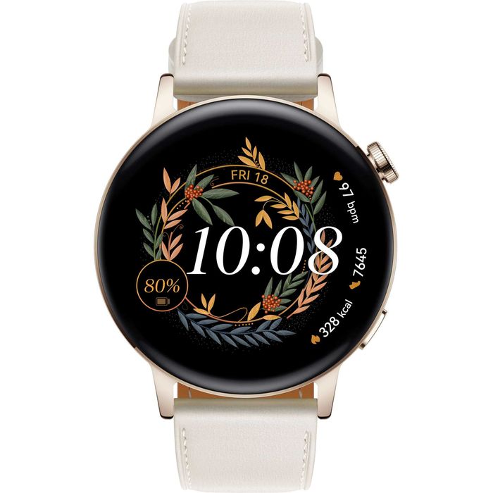 Smartwatch HUAWEI Watch GT 3 42mm Elegant Edition Leather piele, alb Nou Sigilat
