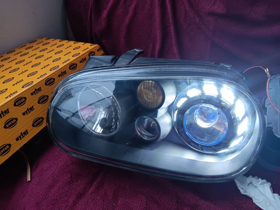 Рециклиране фарове.билед лупи монтаж лед крушки