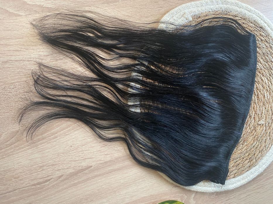 естествена черна коса 3 треси