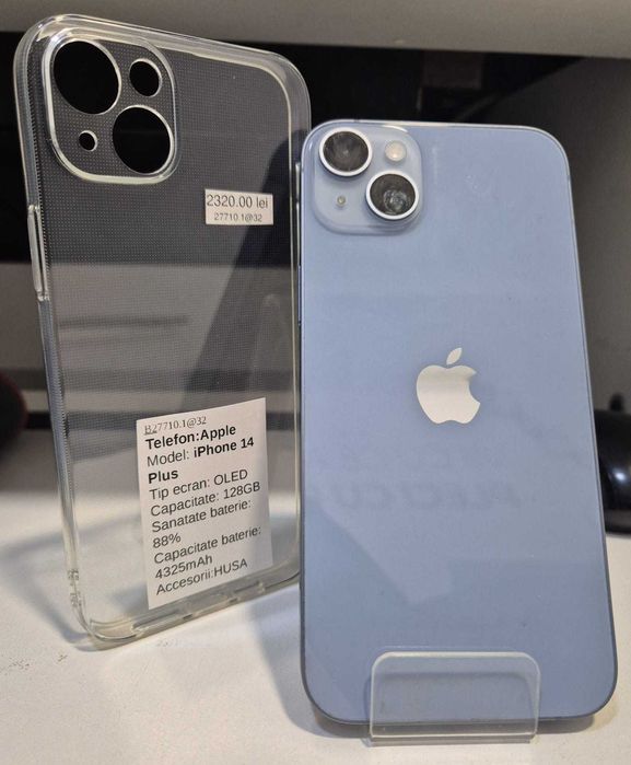 iPhone 14 Plus 128Gb 88% Bateria (AG32 B27710.1) 2 ANI GARANTIE!