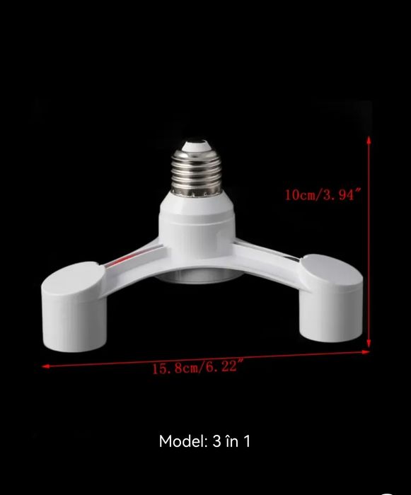 Aplica E27 adaptor Splitter X3 porturi 27