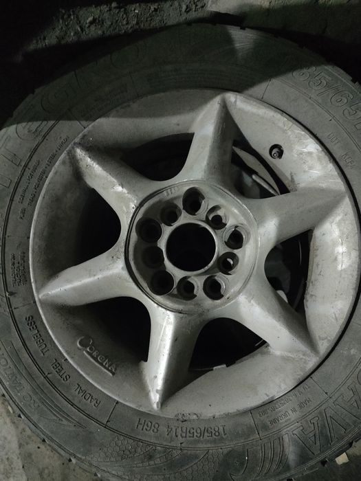 Титановые диски с летней резиной.