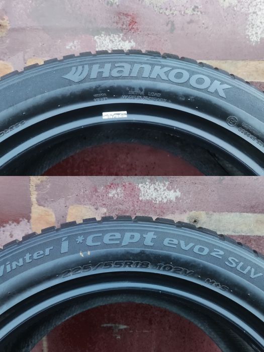 1брой. зимна гума 225/55/18 Hankook Winter Icept Evo2, SUV
dot22