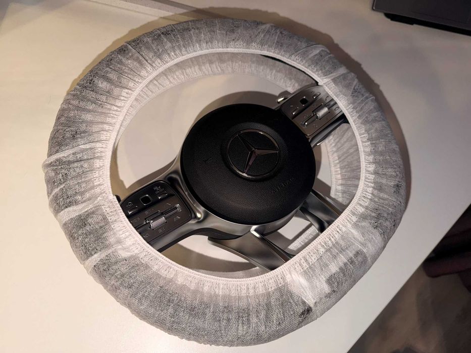 Оригинален AMG волан Mercedes-Benz GLE/GLS/E/C/S 53 AMG W167/W213/W166/W205 – кожа, Alcantara, подгрев, Distronic