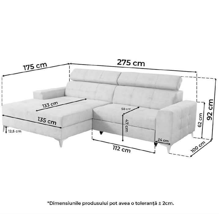 Ъглов диван FLORIDA-ЛЯВ