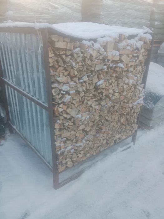 Дрова кубами и мешками