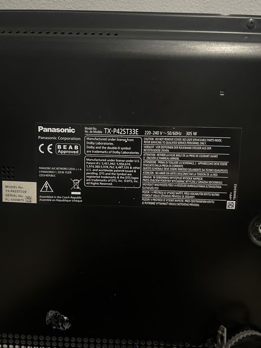 Телевизор Panasonic TX-P42ST33E 3D плазмен