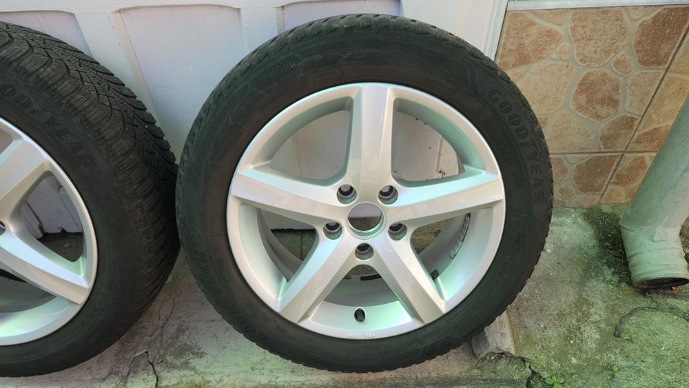 Jante aliaj VW Aspen Good Year 205/55 R16 originale VW + capacele VW