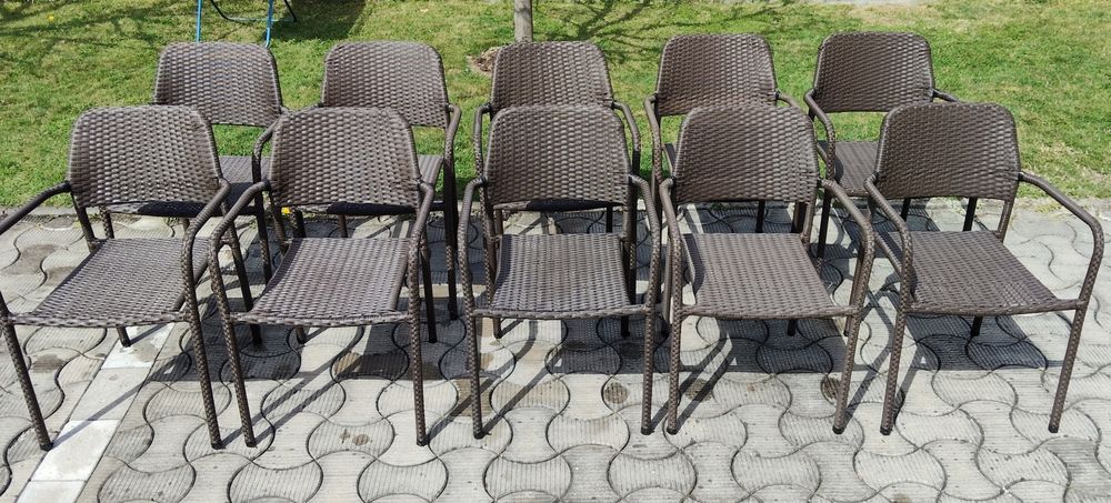 10 scaune terasa cu perne
