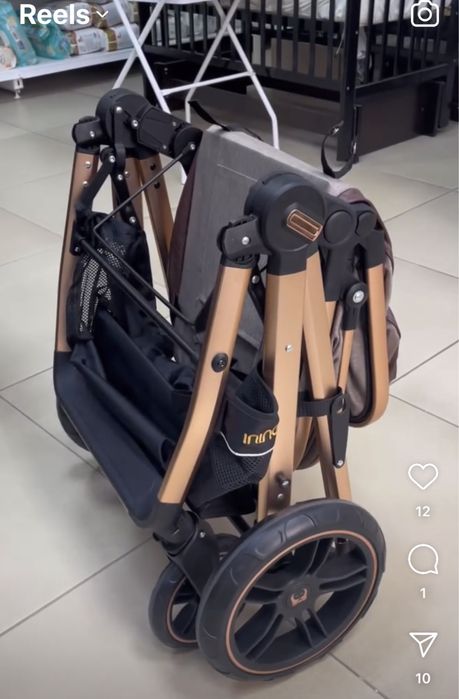 Коляска зима-лето бежевая