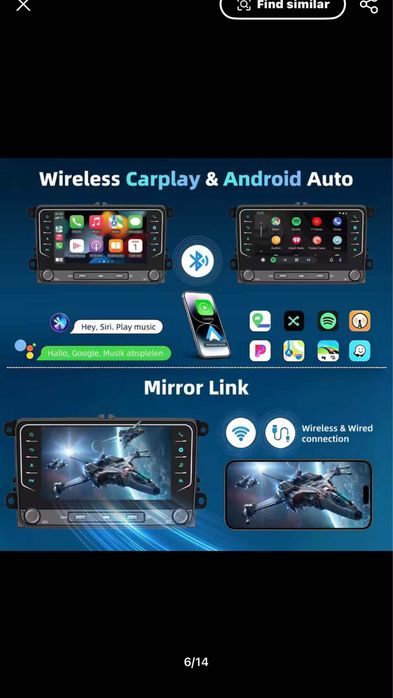 Carplay vw golf 5 caddy touran golf 6 bora passat polo