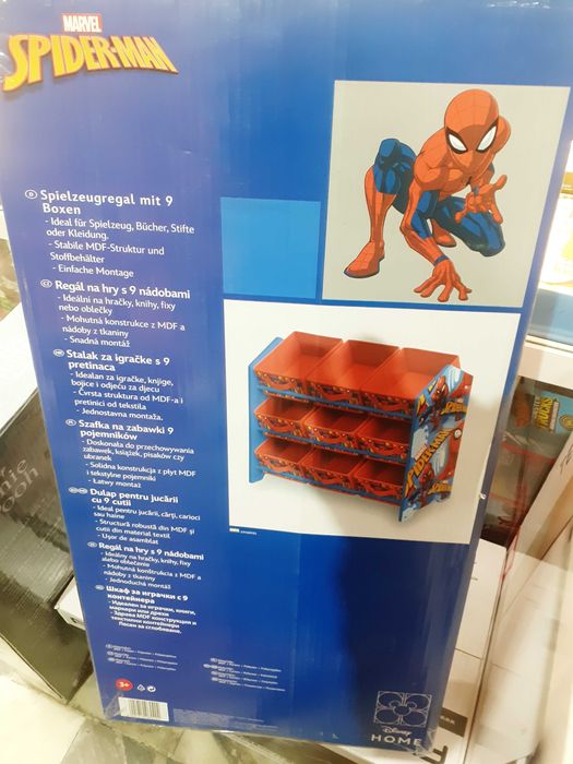 Spider-man шкаф за съхранение на детски играчки, книги, маркери и др.