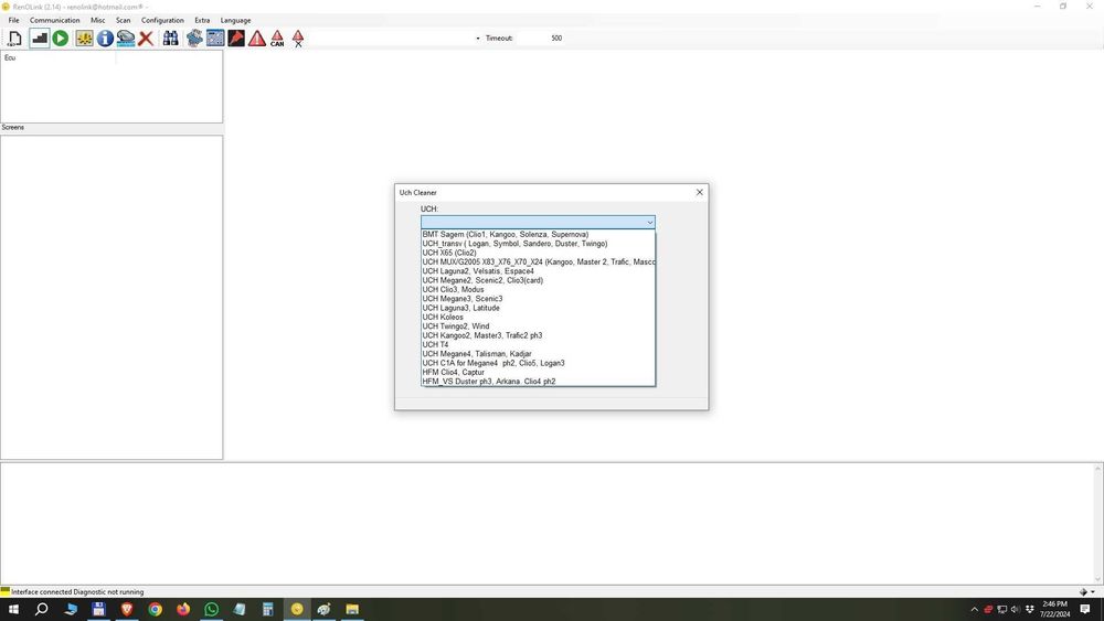 Interfata vLinker FS cu licenta Renolink v2.14 database 2024 + ddt4all