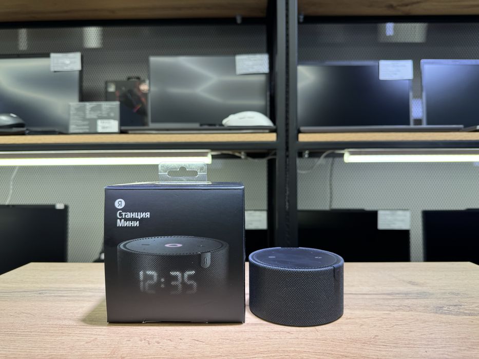 Яндекс Станция Мини, с часами, YNDX-00020, черный, 1467/А10