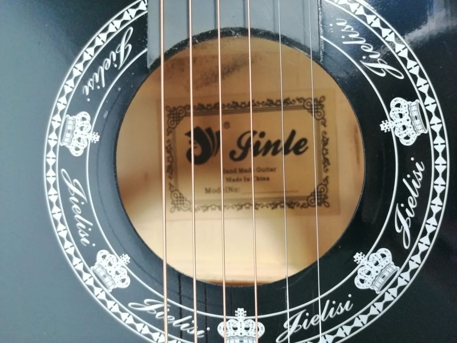 Chitara clasica din lemn, set de corzi incluse, 95 cm, negru