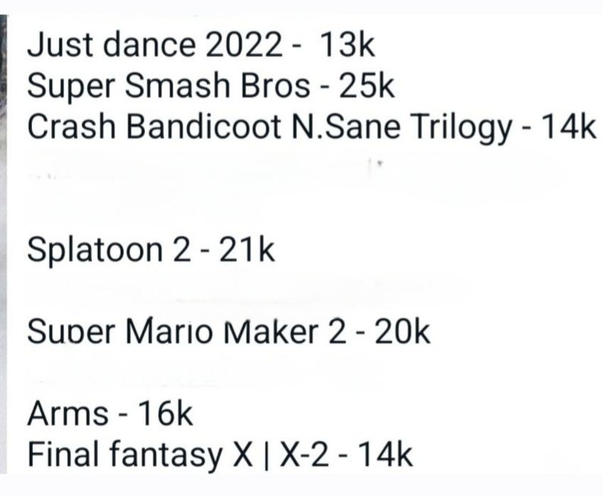 Продам игры на Нинтендо