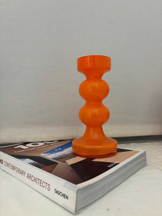 Vază Empoli Italia, portocalie, modern Stilnovo, Mid-Century, rară