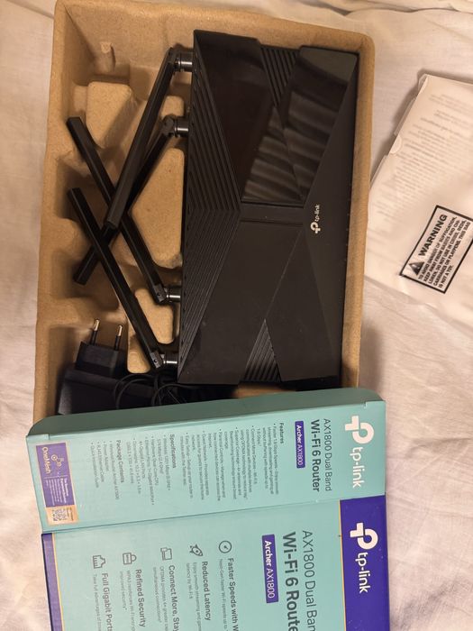 Рутер TP-Link Archer AX23, AX1800, Dual-Band, Gigabit, Wi-Fi 6, Черен