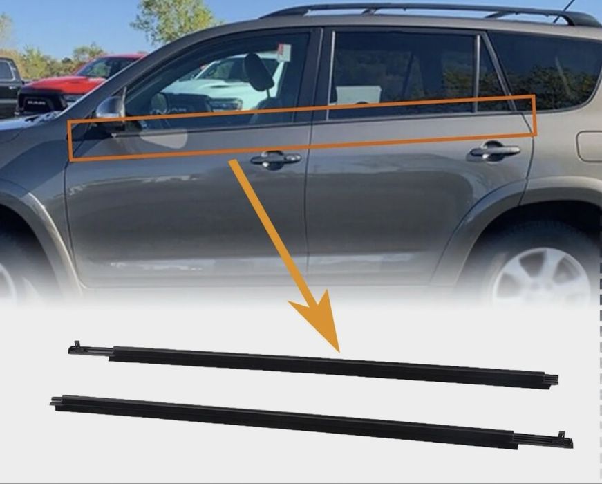 Уплотнители стёкол двери, молдинги (бархотка), уплотнительные накладки