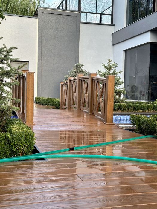 Ограждения из дпк, перила, перегородки, поручен 10 лет гарантия