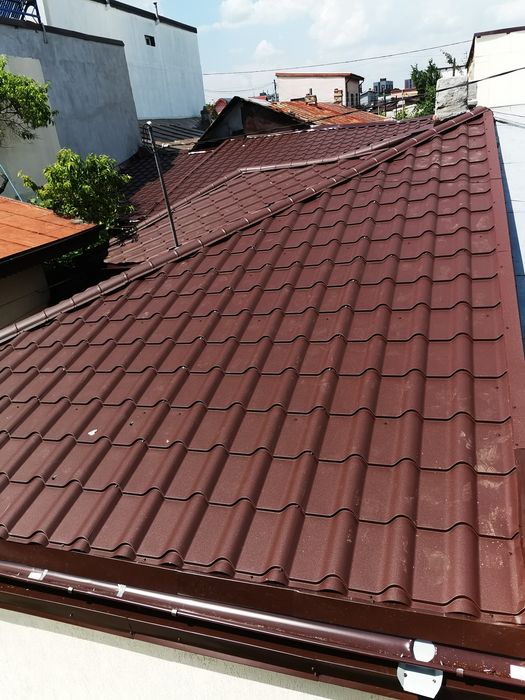 Tigla metalica jgheaburi burlane reparatii acoperis garduri terase foișoare dulgherie mansarda
