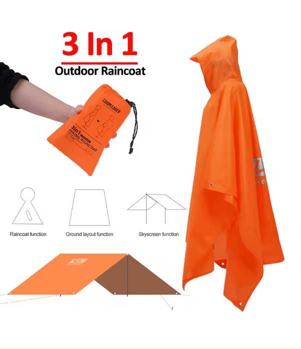 -60% Многофункционално 3-в-1 водоустойчиво пончо / дъждобран